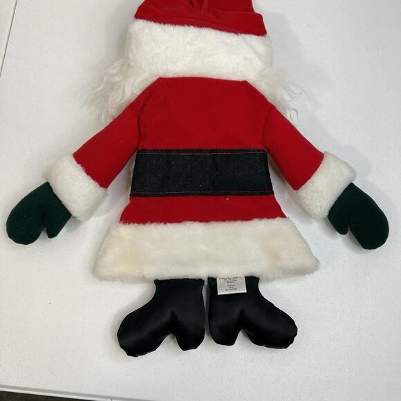 Vintage 1981 Hallmark Santa Christmas Stocking Bag Card Holder Hanging Plush - Picture 9 of 11